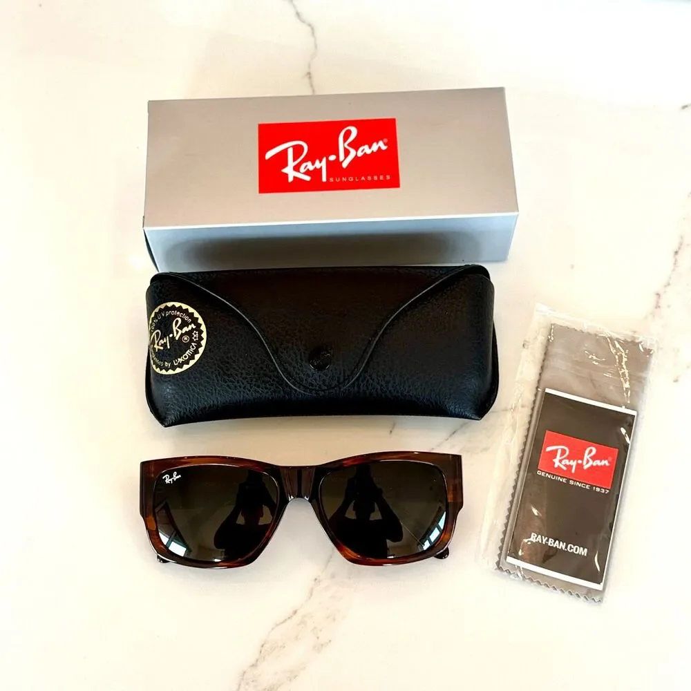 Ray-Ban RB2187 Nomad 954/33 STriped Brown Unisex Sunglasses - New with Box